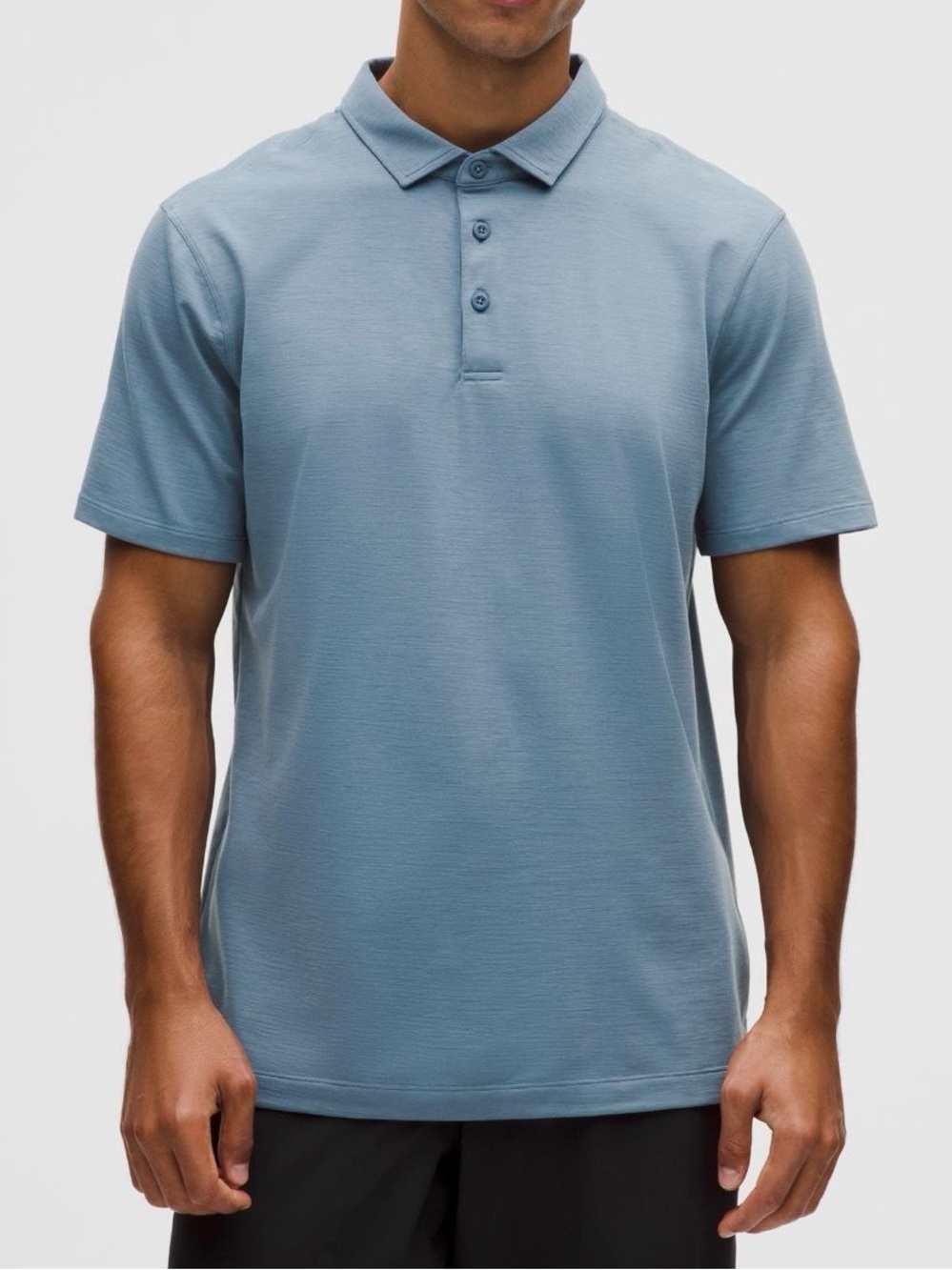 Lululemon Evolution Short Sleeve Polo Shirt Men’s Medium Light Blue